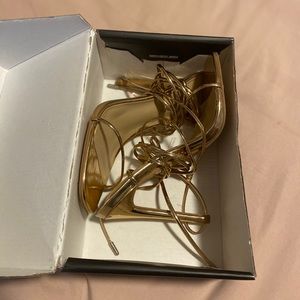 FASHION NOVA PRECIOUS HEELED SANDAL ROSE GOLD